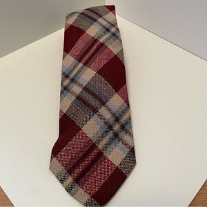 Vintage Rooster Ruffler Collection Men’s NeckTie Wool Tartan Plaid